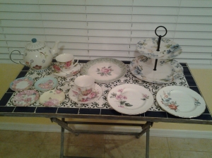 My silly plates, arranged neatly